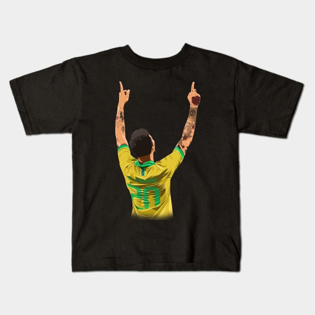 Roberto Firmino Kids T-Shirt by Ades_194